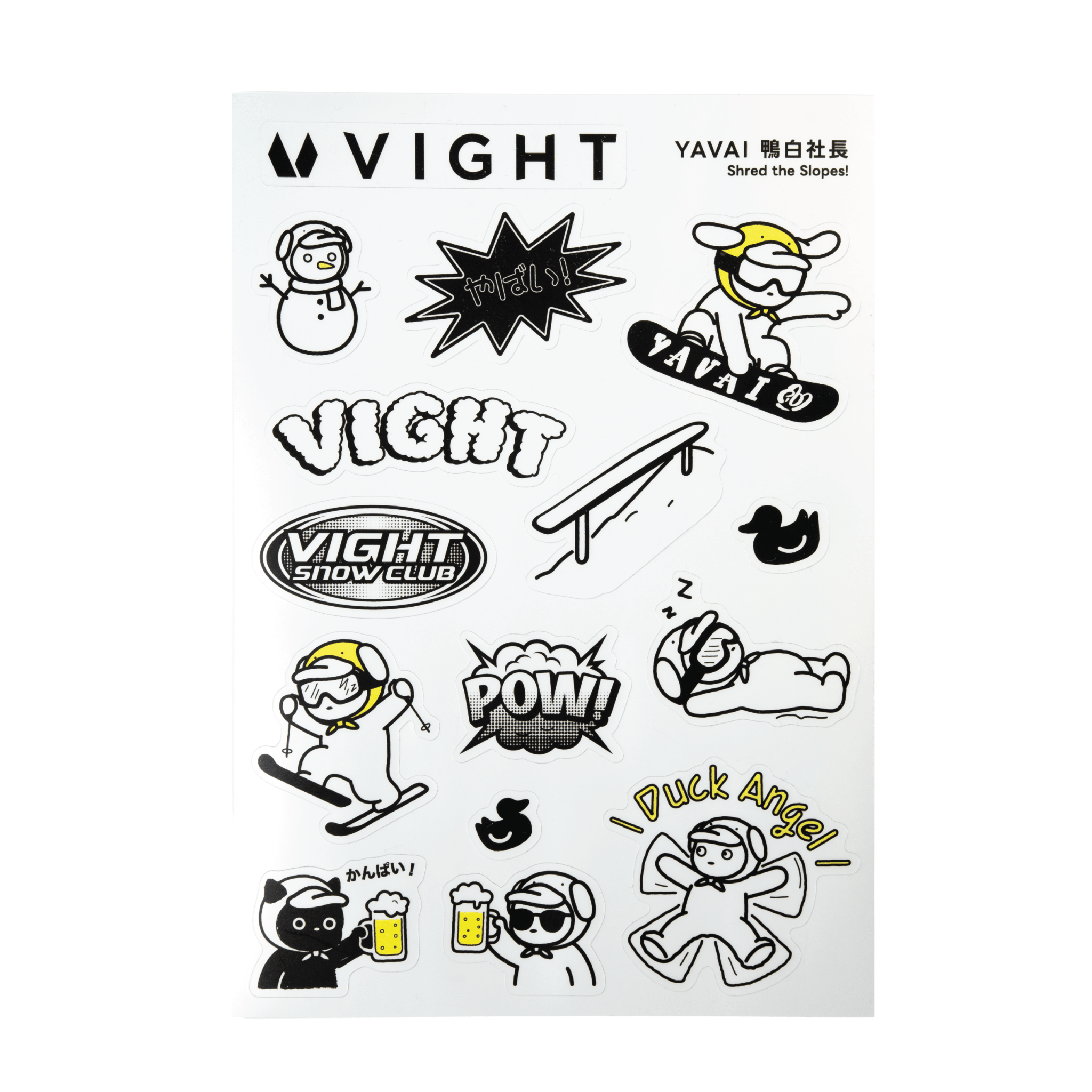 銀箔圖鑑貼紙|YAVAI鴨白社長 - VIGHT