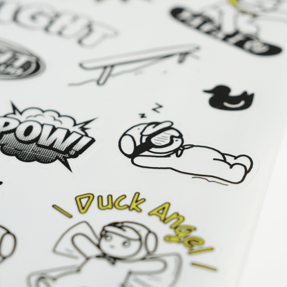 銀箔圖鑑貼紙｜YAVAI鴨白社長 - VIGHT