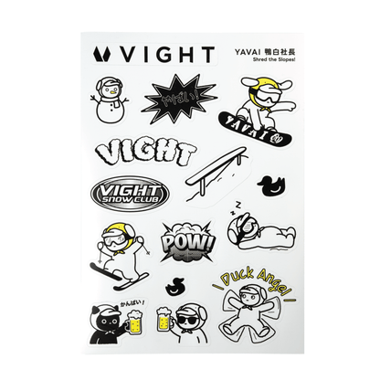 銀箔圖鑑貼紙｜YAVAI鴨白社長 - VIGHT